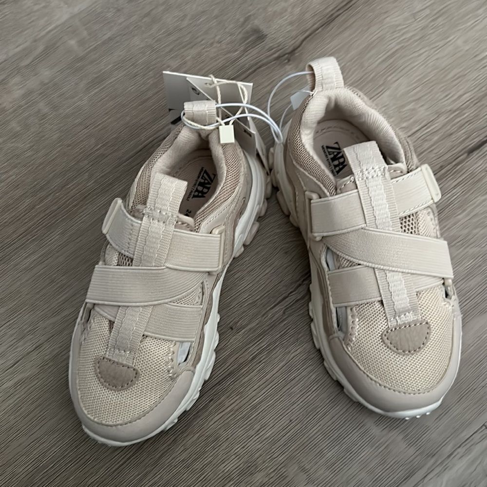 ZARA Kids | Off White | OPEN TECHNICAL SNEAKERS - Picture 7 of 7